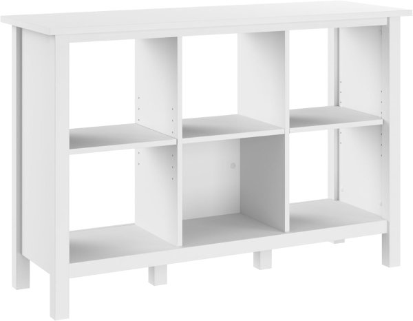 Bush Home Broadview 6 Cube Organizer Pure White