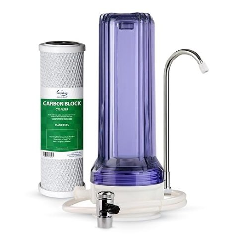 iSpringCKC1C Countertop Water Filter 2.5x10 Inch Clear