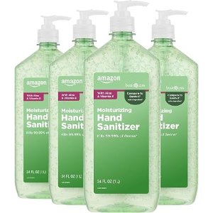 Amazon Basic Care 芦荟维生素E免洗洗手液 34盎司 4瓶