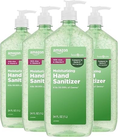 Amazon Basic Care 芦荟维生素E免洗洗手液 34盎司 4瓶