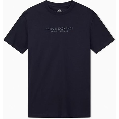 Armani Exchange 标志T恤 黑色