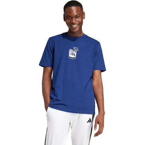 adidas 男士蓝色圆领短袖T恤 M码