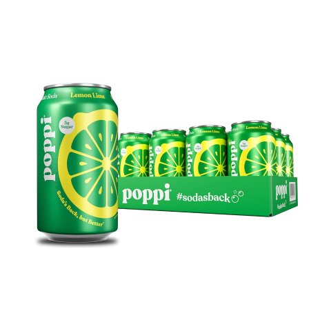 Poppi Lemon Lime Prebiotic Soda 12 Pack