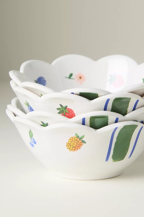  Annette Melamine Nut Bowls Set of 4