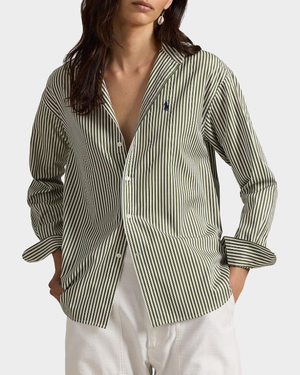 Relaxed-Fit Striped Cotton Shirt