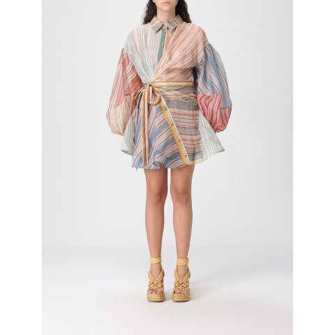 Linen Silk Shirtdress 7028DC261 Multicolor