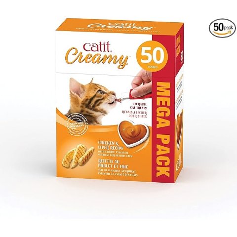 Catit Creamy 猫用舔食零食 鸡肉肝味 50包
