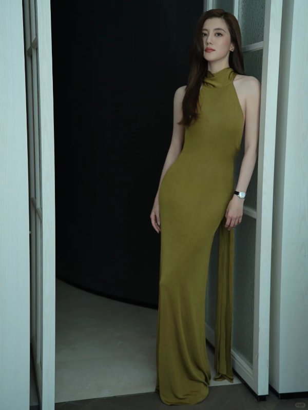 Helsa Novie Maxi Knit Dress Burnished Gold