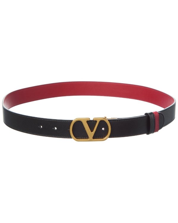 VLogo Reversible Leather Belt