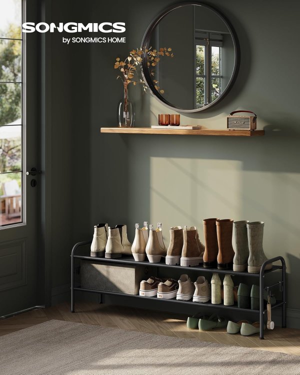 2-Tier Shoe Rack Ink Black