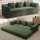 Cloud 89 Inch Corduroy Foldable Sofa Bed Green