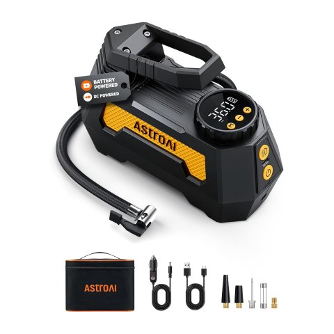 AstroAI H2 Pro Cordless Tire Inflator Digital 12V Yellow