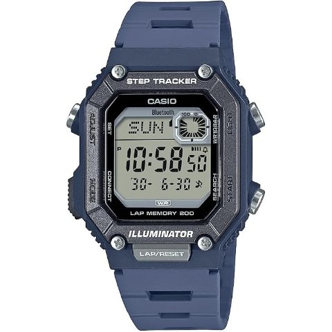 WS-B1000 Men s Digital Watch Black 100M Water Resistant