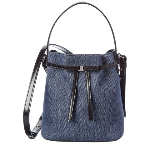 Ferragamo 牛仔皮质水桶包