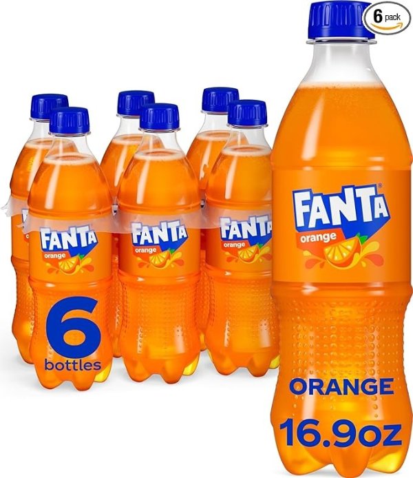 Orange Soda 16.9 fl oz Bottles 6 Pack