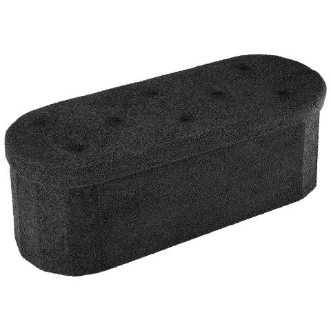 Gianna Folding Storage Ottoman Black 43 Inch
