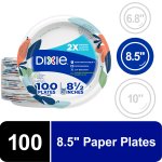 Dixie 一次性纸质餐盘 8.5英寸 100只
