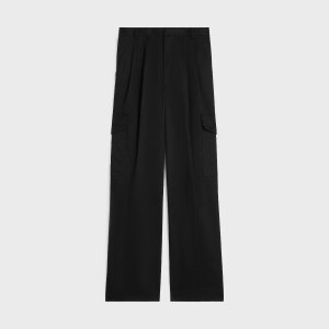 Celine MONTAUK 棉斜纹工装裤 黑色