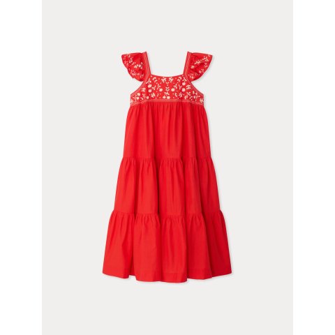 Bonpoint Cora Hand-Embroidered Organic Cotton Dress