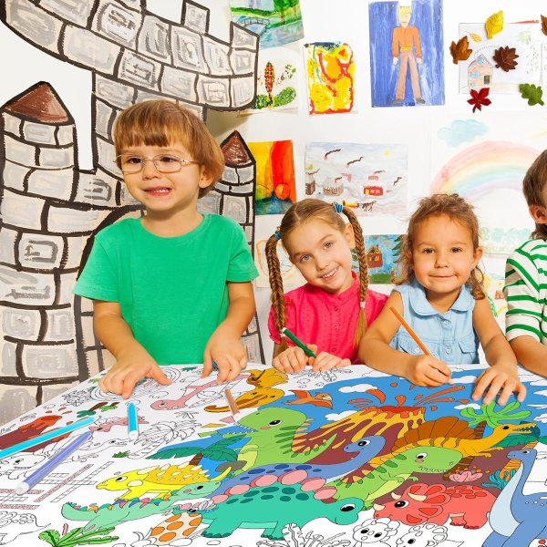 Gatherfun Dinosaur Giant Coloring Poster 31.5x72 Inches