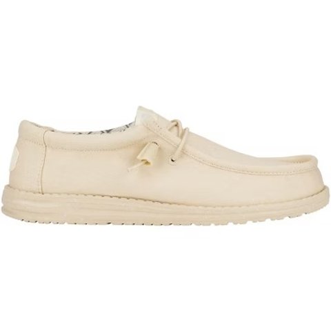 HEYDUDE Wally Stretch Men s Canvas Shoes Size 11 Stone White