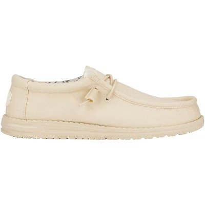 HEYDUDE Wally Stretch Men's Canvas Shoes Size 11 Stone White
