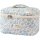 uekeboag Large Floral Cotton Makeup Bag for Women