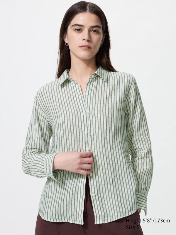 Women's Linen Shirt Striped