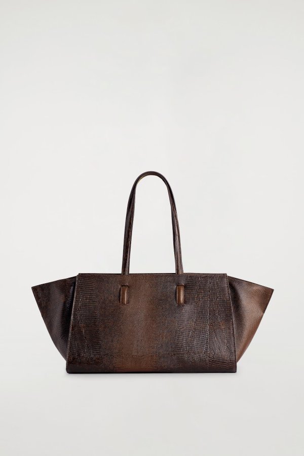 Monument Tote Bag Brown Leather