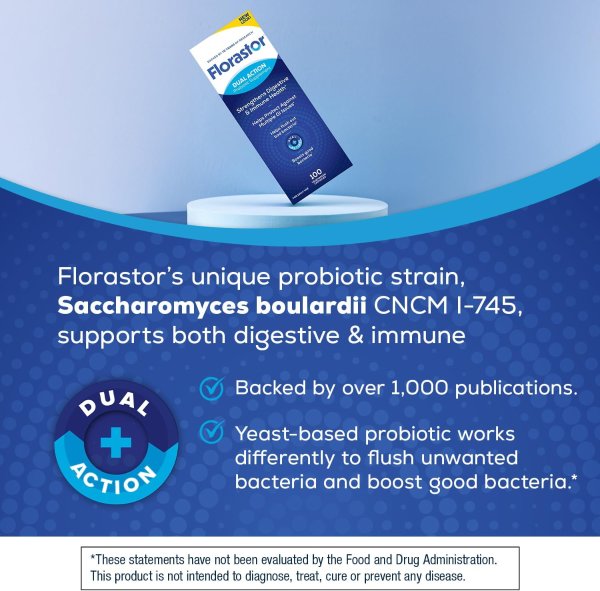 Florastor Probiotic Capsules 100 Count