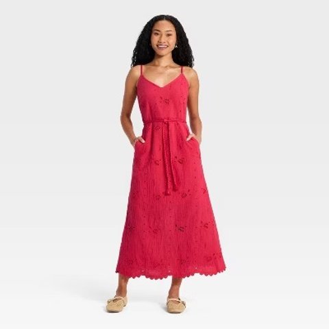  Pink Midi Sundress S