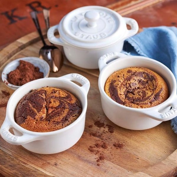  Mini Ceramic Dutch Oven 3-Piece White