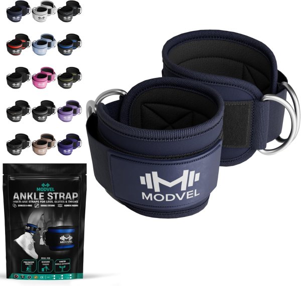 Modvel Adjustable Gym Ankle Strap Padded Support