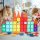 OugerToy Magnetic Tiles 32-Pack Rainbow Transparent Windows