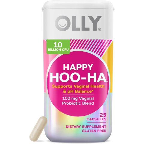 Happy Hoo-Ha Capsules, Probiotic for Women, Vaginal Health and pH Balance, 10 Billion CFU, Gluten Free - 25 Count