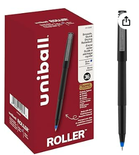 Amazon.com uniball Roller Rollerball Pens, Micro Point (0.5mm), Blue, 72 Pack