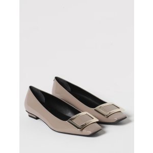 Roger Vivier Belle Vivier 漆皮芭蕾鞋 灰色