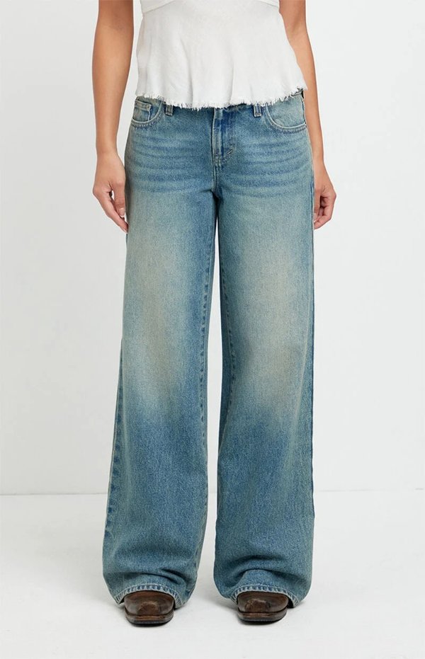 Pacsun Casey 阔腿牛仔裤 蓝色