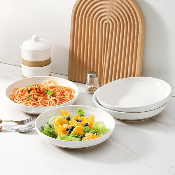 HASENSE 陶瓷意面碗 8.7 Inch 4件套