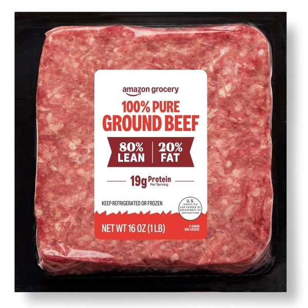 Amazon Grocery 80% 瘦牛肉末 1磅