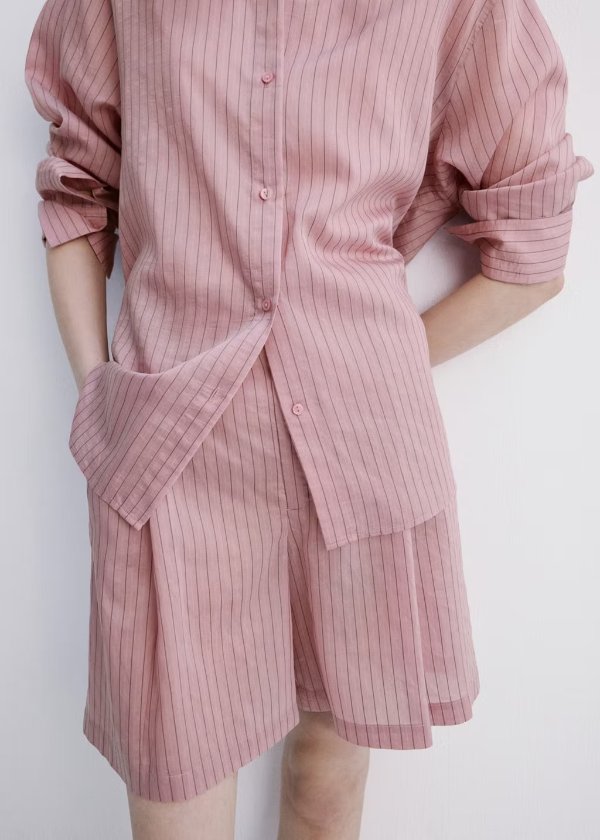  女士莱赛尔条纹衬衫