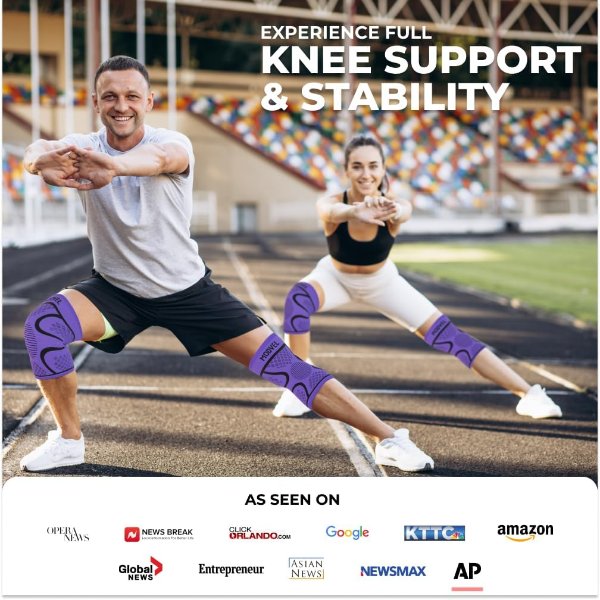 Modvel Knee Braces Purple XS 2 Pack