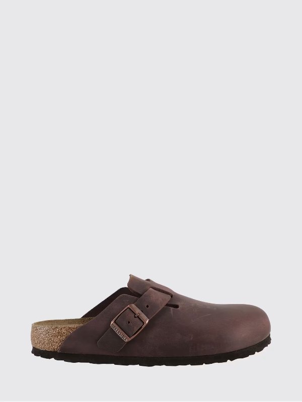 Boston Oiled Leather Mules Brown