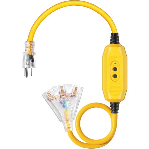 DEWENWILS 3FT Outdoor GFCI Extension Cord Yellow