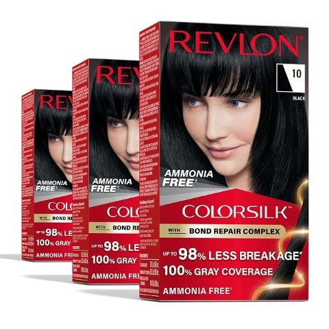 ColorSilk 10黑色 染发剂 3盒
