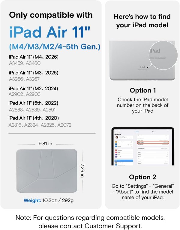 MOFT Dynamic Folio Case iPad Air 11'' Magnetic Cement x Sapphire