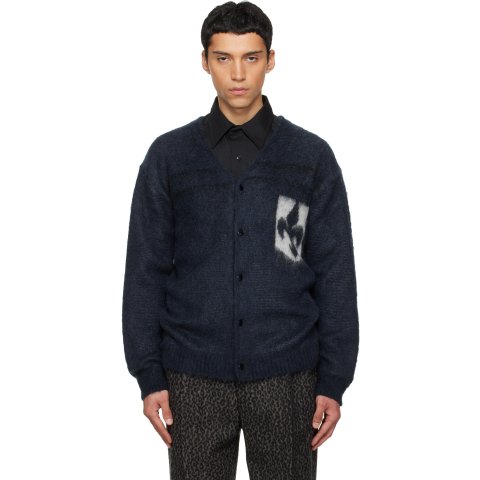 NeedlesNavy Mohair Cardigan