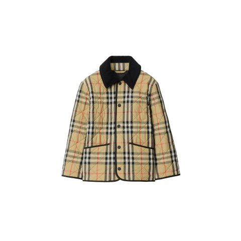 Check Quilted Nylon Barn Jacket Men