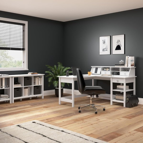 Bush Home Broadview 6 Cube Organizer Pure White