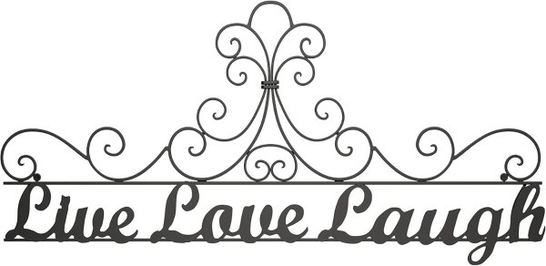 3D金属装饰挂件 Live Laugh Love